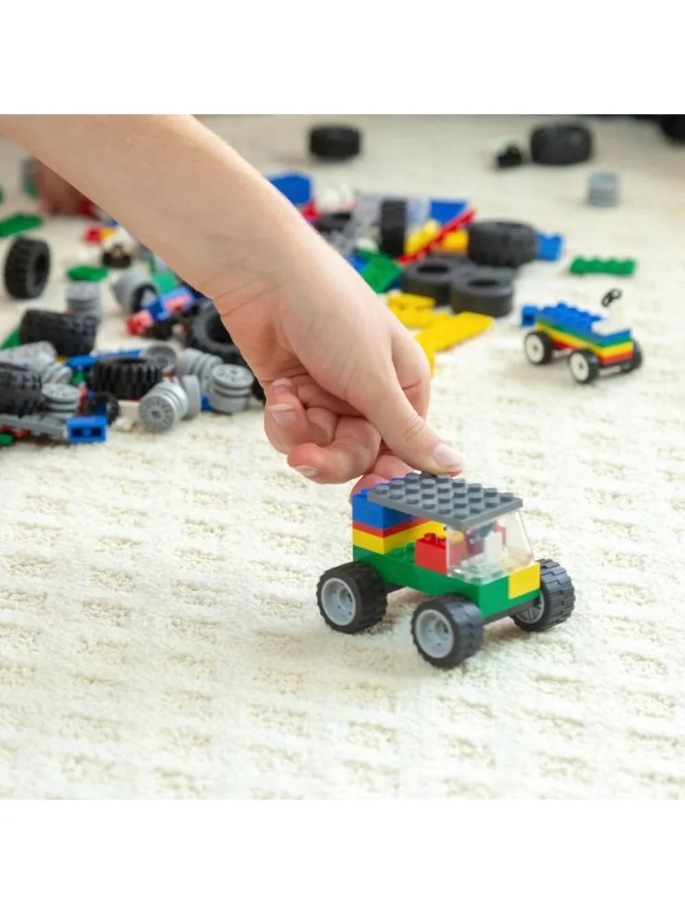 400-Piece Car Building Set with Wheels, Axles, Windshields & Bonus Bricks